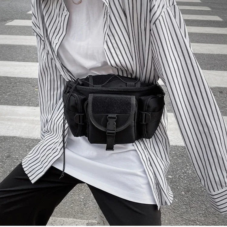 Harajuku Techwear Canvas Sling Bag Gothic Crossbody Bags For Women Purses And Handbags Bolsas Feminina Shoulder Frog Fanny Pack