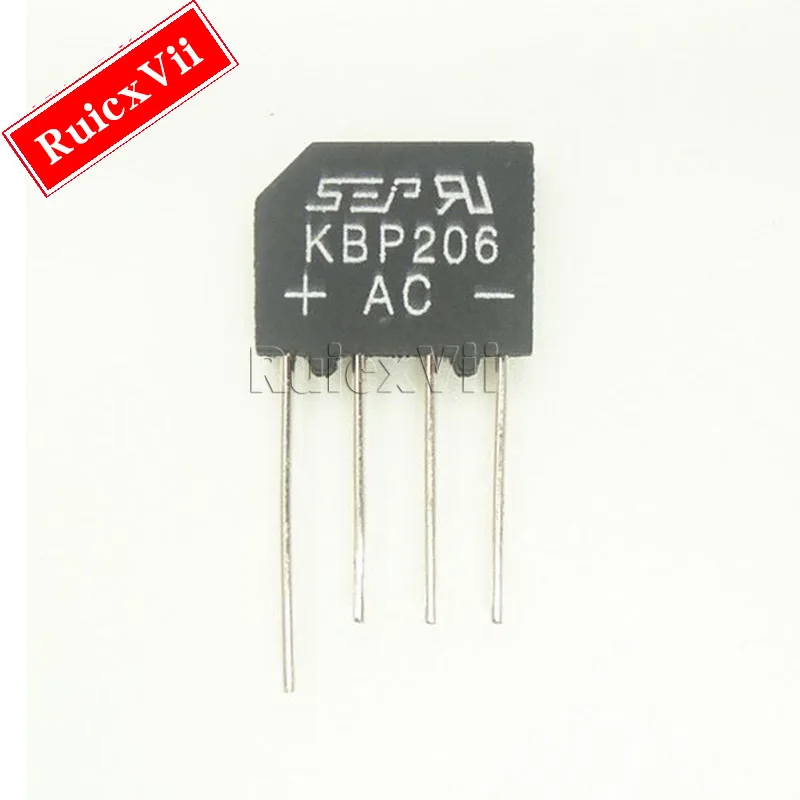 5PCS KBP408G KBP206 KBP206G  KBP206GL  2KBP06M DIP4 Flat bridge rectifier bridge new