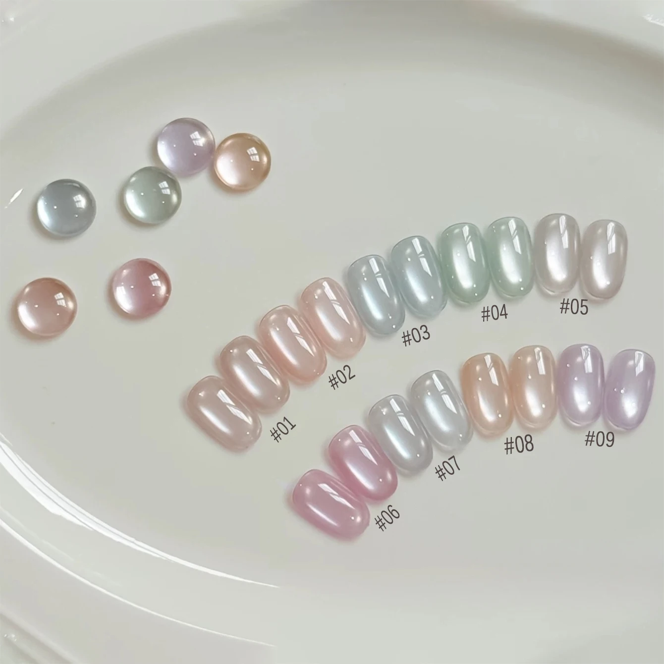 MIANEL 10ML 2026 Summer New Ice Transparent Cat Eye Magnetic Nail Polish Spring Nail Art Glass Bead Cat Eye Gel Nail Polish