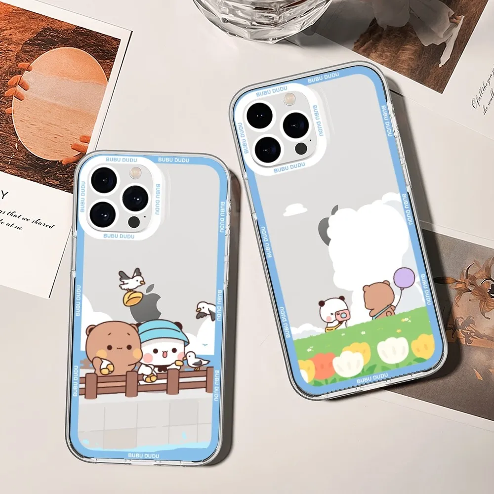 Cartoon BuBu DuDu Phone Case For Xiaomi Redmi Note 7 8 9 10 11 Pro Max Transparent Border Shell