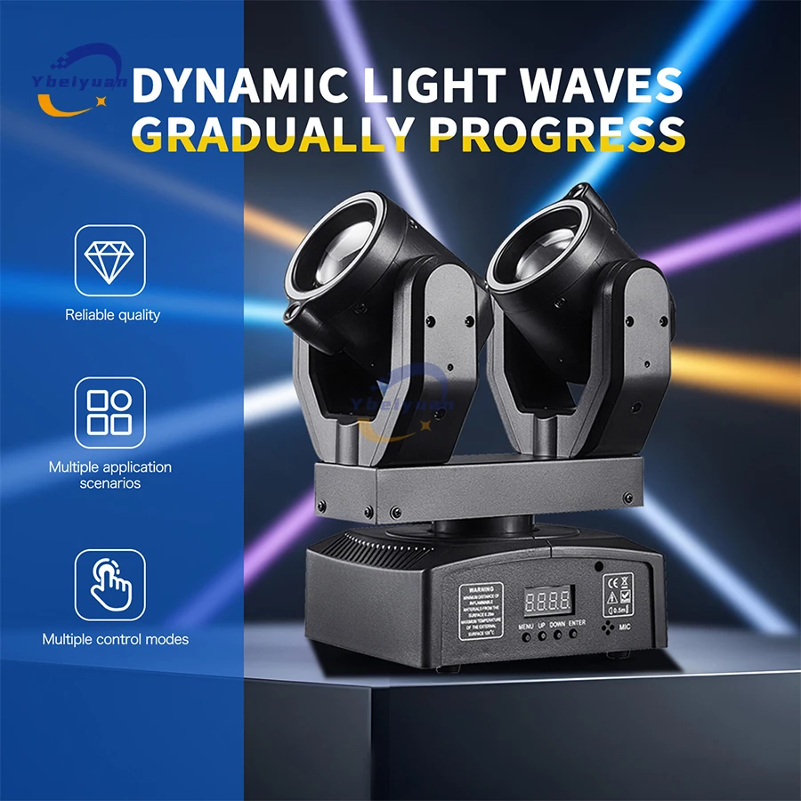 New Double Head Moving Head Beam Light With Aperture Remote Control DMX512 DJ Disco Bar Christmas Birthday Party Effect Light