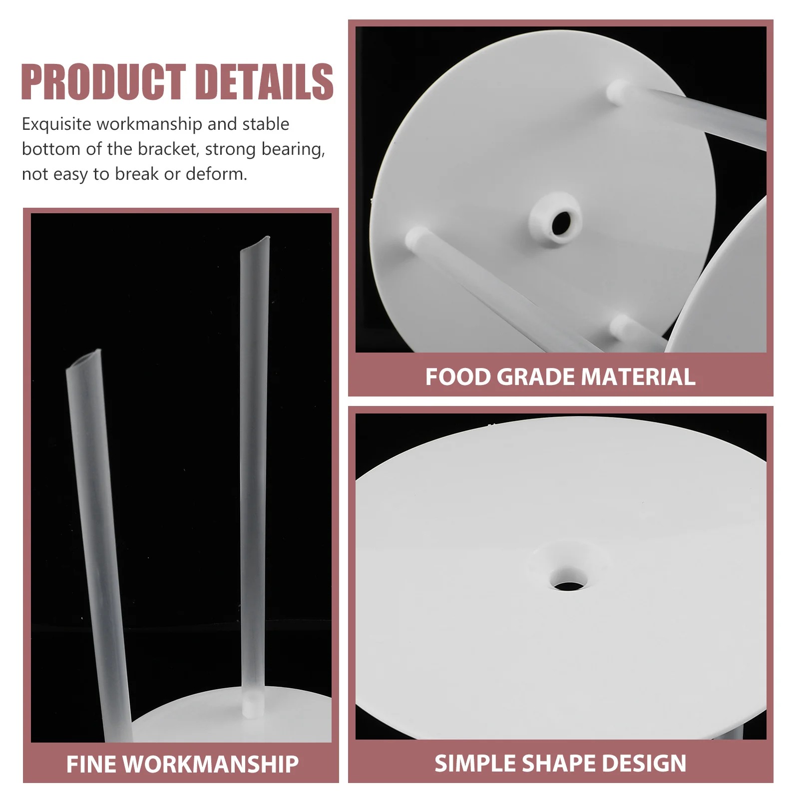 

10Sets Multi-Layer Cake Stand Plastic Support for Cake Display Tier Stands DIY Baking Supplies Dessert Display Support