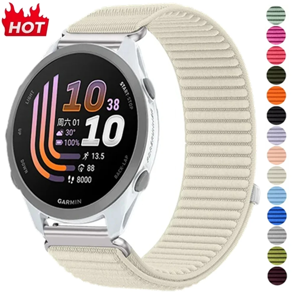 22mm 20mm 18mm Nylon-Armband für Garmin Forerunner 70 170 570 265s 255s 265 645 165 Atmungsaktives Armband für Garmin Venu 4 3s 3 2s