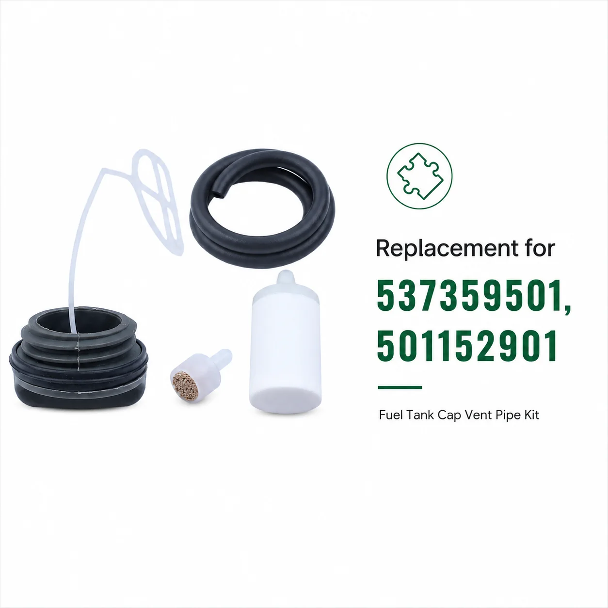 For Husqvarna 334T 335 345 346XP 350 353 357XP 359 455 460 575 Chainsaw Fuel Cap Vent Hose Filter Kit Replaces 537359501