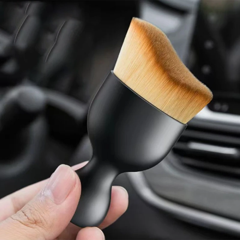 4Pcs Car Interior Cleaning Tool Brush With Cover, Car Detailing Brushes Interior Duster, Auto Interior Bristles