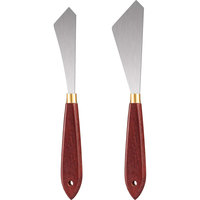2pcs Painting Knife Set Painting Mixing Scraper Stainless Steel Palette Knife Painting Art Spatula with Wood Handle painting