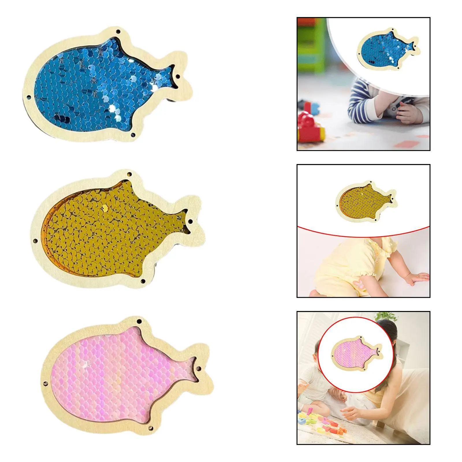 DIY Placa ocupada parte peixe lantejoulas brinquedo montessori para meninos meninas presente de feriado