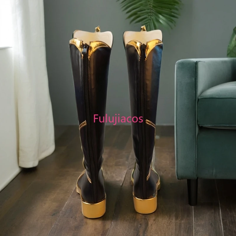 Fulujiacos Genshin Impact Aether Cosplay chaussures Anime Style chinois Halloween pour les femmes jeu