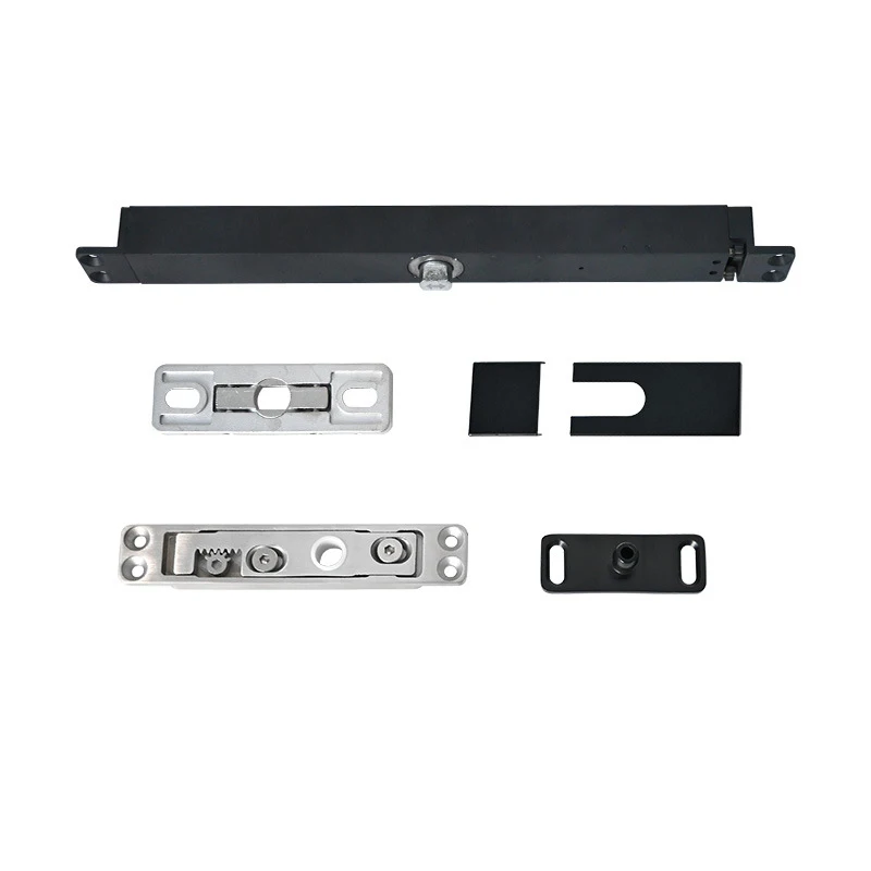 Hidden-Type Earth Shaft Aluminum Frame Automatic Door 360-Degree Ground Spring Grooved-Free Central Shaft Rotating Door