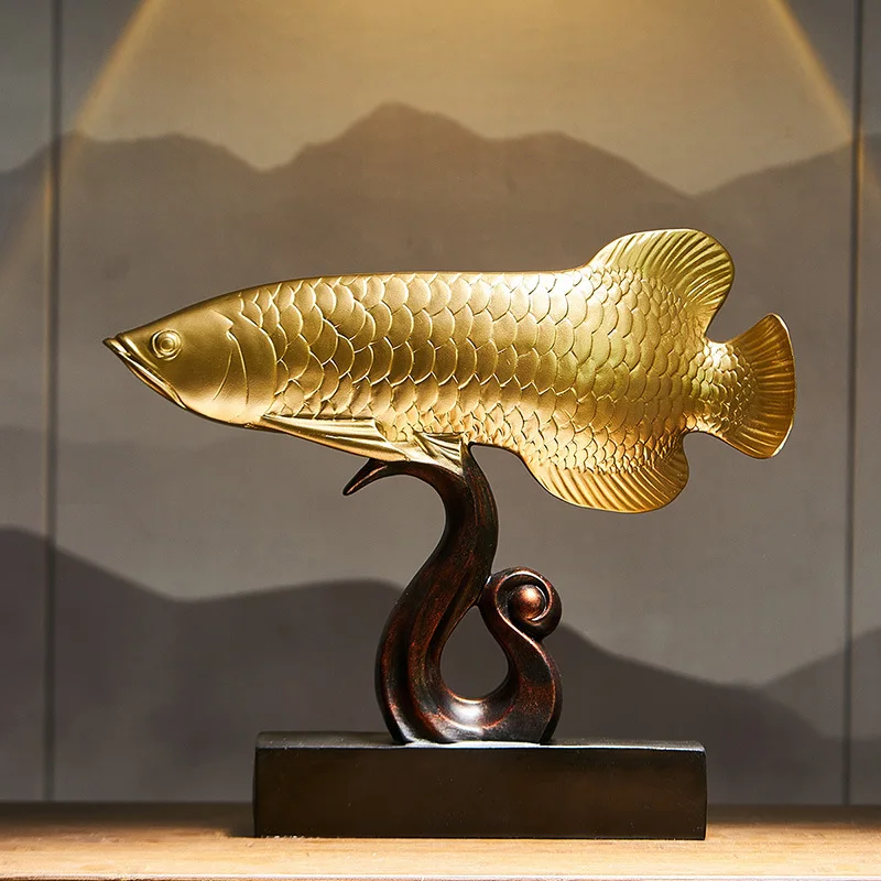 Lucky Arowana ornaments housewarming and opening to give gifts to leaders and elders, living room office home ornaments