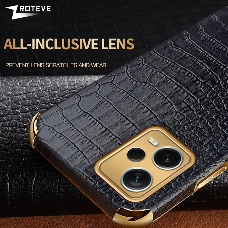 For Redmi Note12 5G Zroteve Crocodile Leather Ring Holder Soft Cover For Xiaomi Redmi Note 12S 12 4G Xiomi Note12s Phone Case