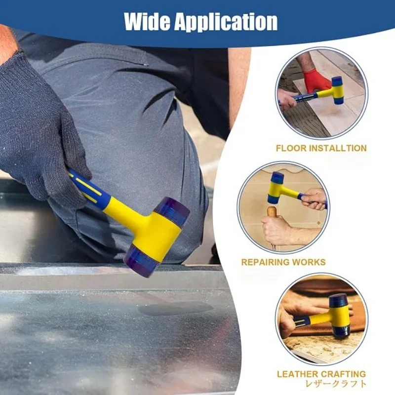 1pcs Non-slip rubber hammer high temperature and impact resistance floor beating maintenance and installation hammer tool hammer