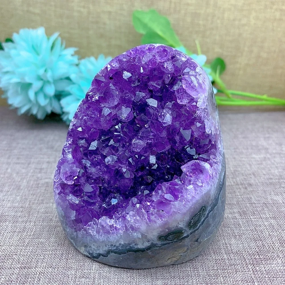 

Natural Crystal Cluster Amethyst Stone Geode Raw Quartz Minerals Real Uruguay Home Decoration Spiritual Chakra Reiki