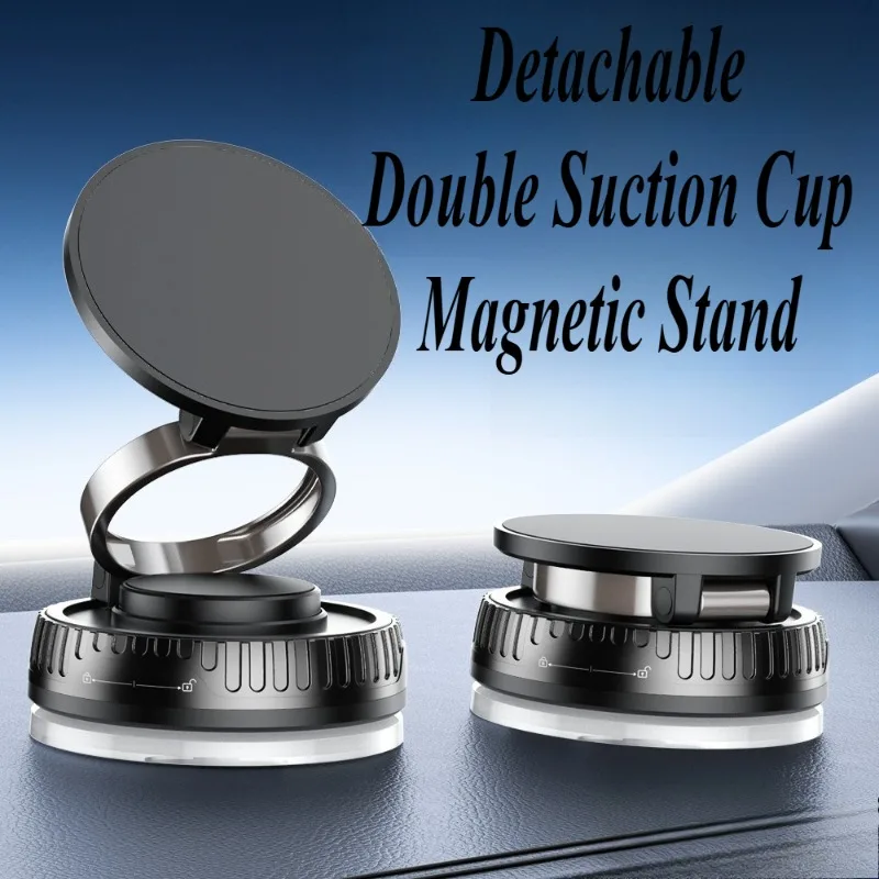 

For Universal Car Easy All-in-One Vacuum Suction Magnetic Phone Holder Foldable 360° Rotatable for Car and Desk Use Phone Mount
