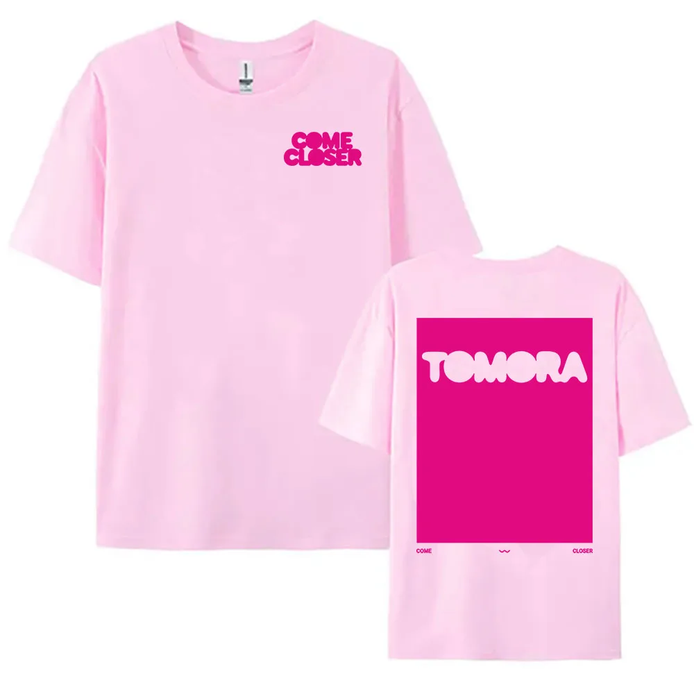 TOMORA COME CLOSER T-shirt Summer Short Sleeve Loose Female Tshirts Unisex Streetwear Loose Casual Fashion Design Print T Shirt