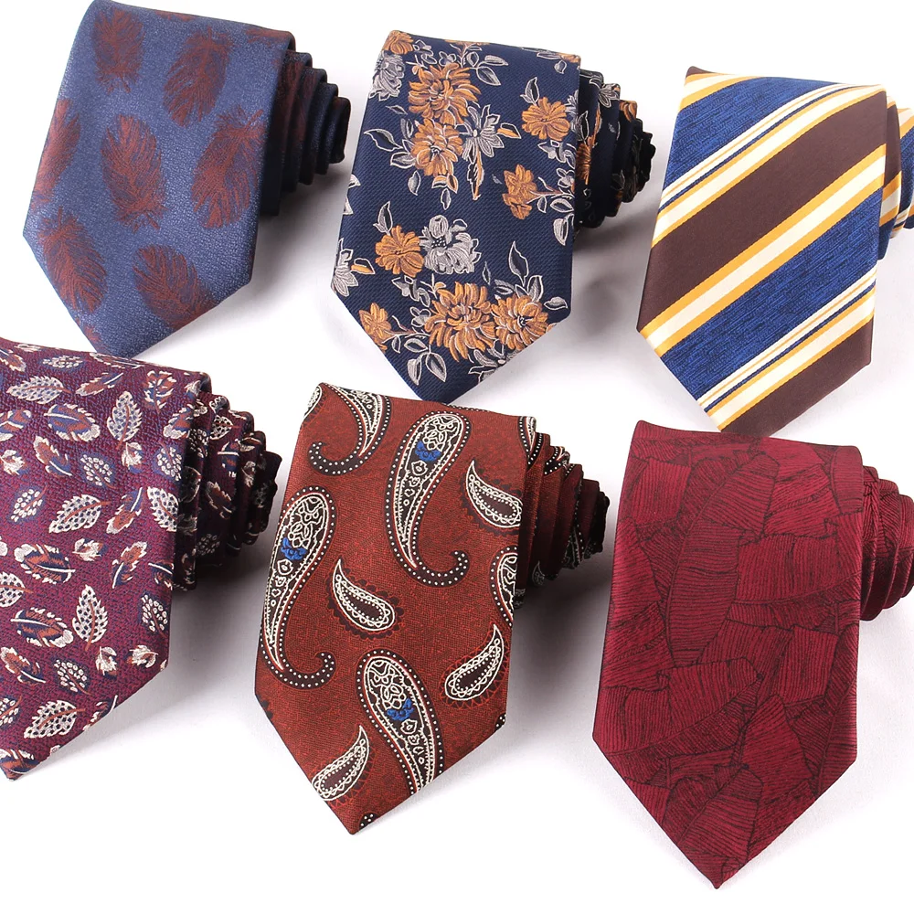 New Jacquard Ties Suits Paisley Men's Neck Tie For Wedding Flower Woven Necktie For Groomsmen Fashion Floral Ties For Men Women