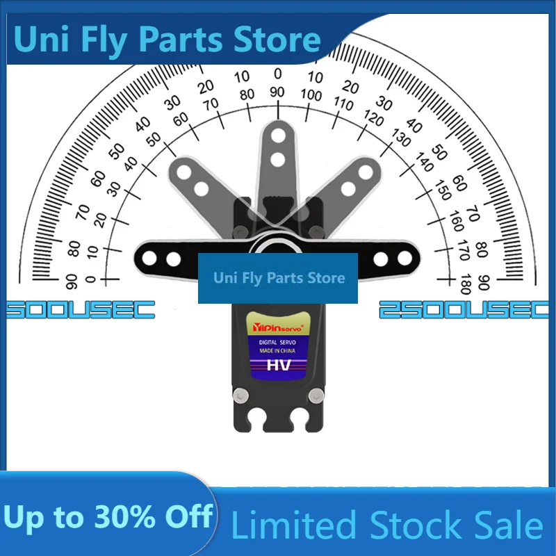 UniFly Yipin 70kg Metal Gear Digital Servo 8.4V Brushless RC Servo Motor High Torgue IP68 With 25T Servo Arm 1/8,1/10 Car