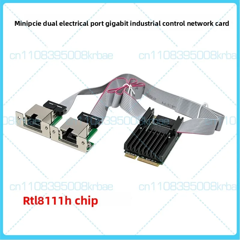 

For Mini PCI-E Gigabit Network Card Dual RJ45 Ports Wired LAN Card Industrial Mini PCI-E Card for Desktop PC