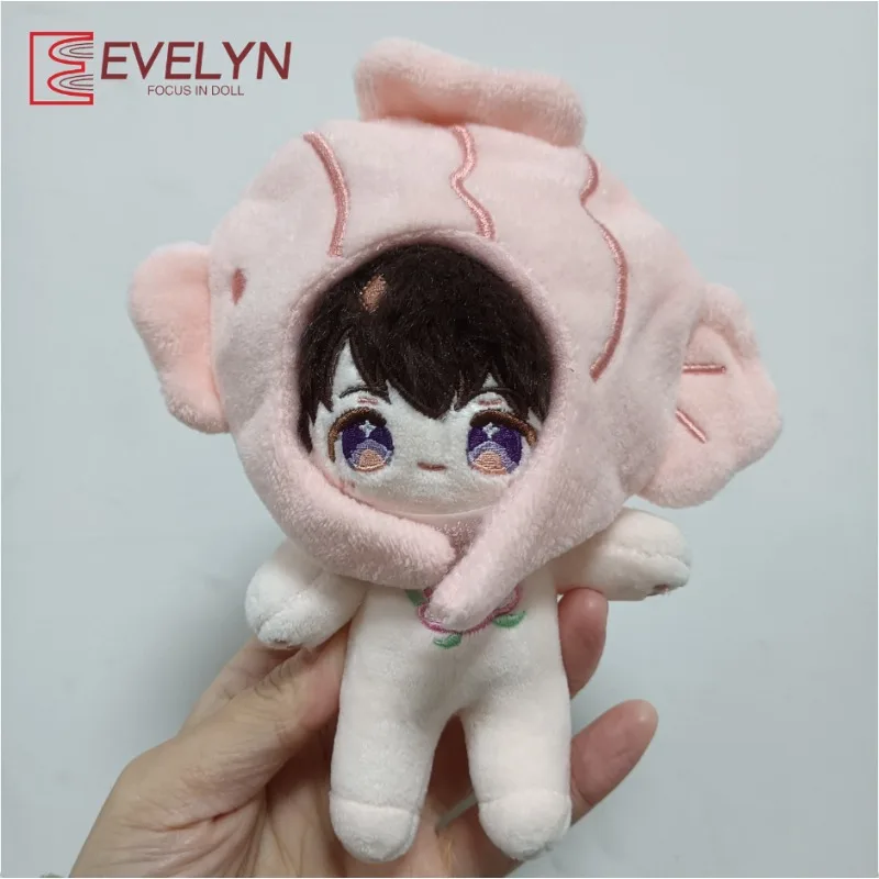 Evelyn 10CM Anime Game Idol Doll Clothes Cute Taiyaki Headgear 10cm Cotton Doll Pendant Jewelry Replacement Headcover Decor Gift