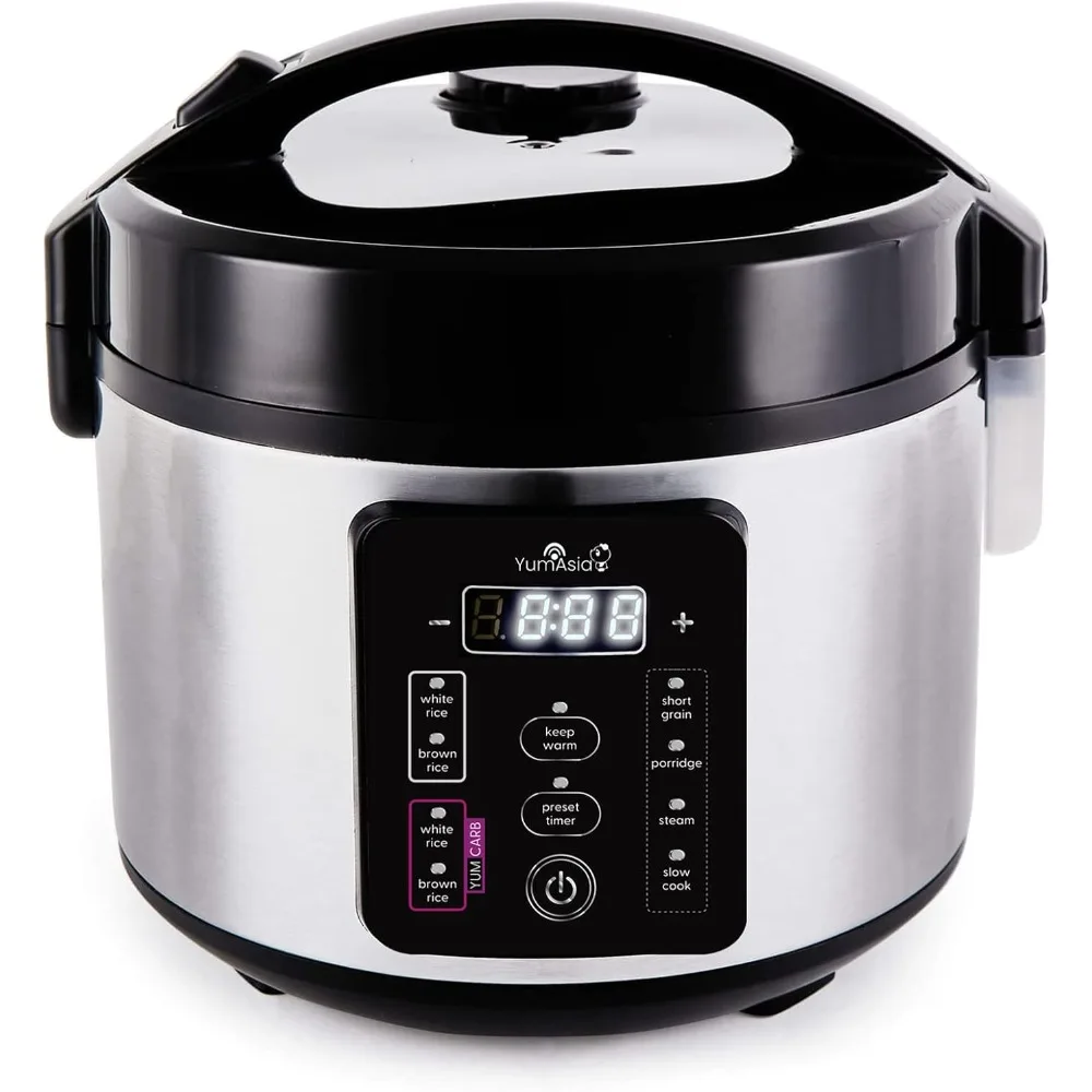 

5 Rice Cooking Functions, 3 Multicooker Functions, 110V US Power (Light Stainless Steel)