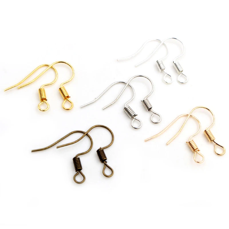 20x17mm 100pcs/lot DIY Earring Findings Earrings Clasps Hooks Fittings DIY Jewelry Making Accessories Iron Hook Earwire Jewelry