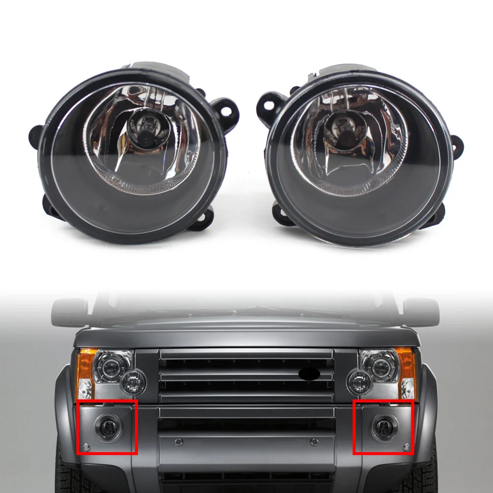 1 Pair Car Front Bumper Fog Light Lamps For Land Rover Discovery 2 3 LR2 LR3 For Range Rover 2006-2009 XBJ000090 XBJ000080