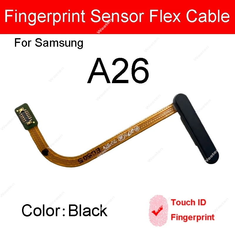 Finger Print Sensor Flex Cable For Samsung Galaxy A06 A16 A26 4G 5G SM-A066B A165F A166B A266B Touch ID Power Button Flex Cable image 5
