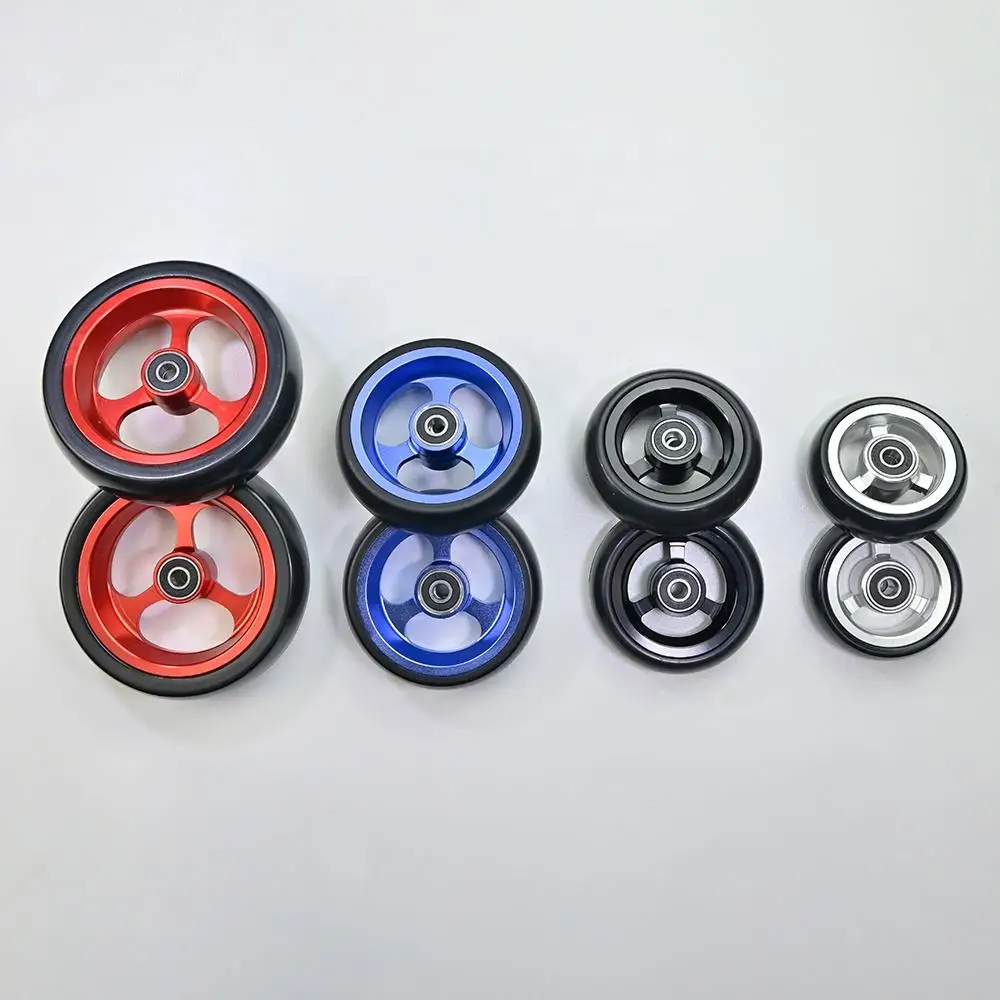 

4-дюймовые электрические передние колеса для медицинских инвалидных колясок (2X), твердое колесо из полиуретана, сменное колесо для ролика из алюминиевого сплава, ходунки для взрослых