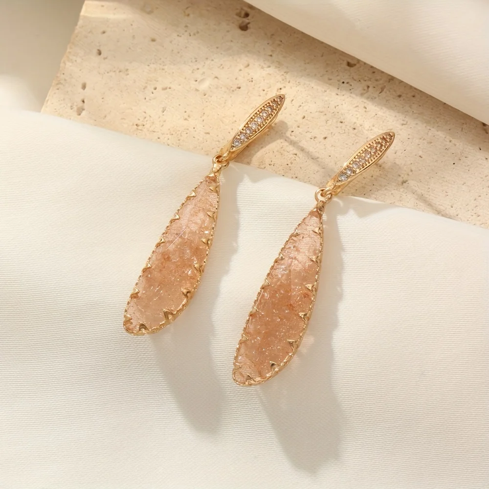 

1 Pair Fashion Geometric shape artificial crystal Dangle Earrings For Women Zirconia Earring Jewelry Party Accessories