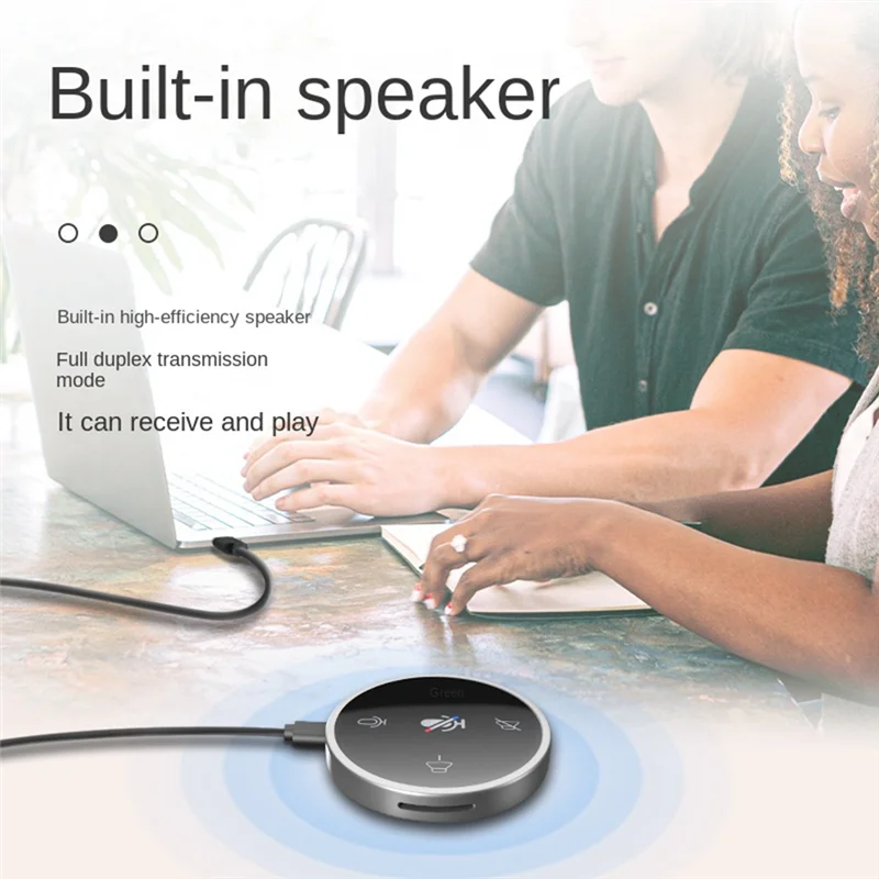 

Studio Professional Omnidi Rectional Mic With Speaker For PC Video Meeting Game Conference(B)