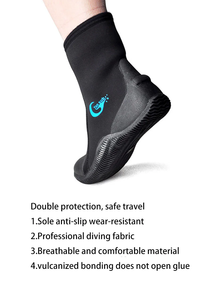 5mm Diving Boots Neoprene Thicken Anti-slip Shoes Snorkeling Stream Trekking High Shoes Wearable Beach Sport Boots for Men Women