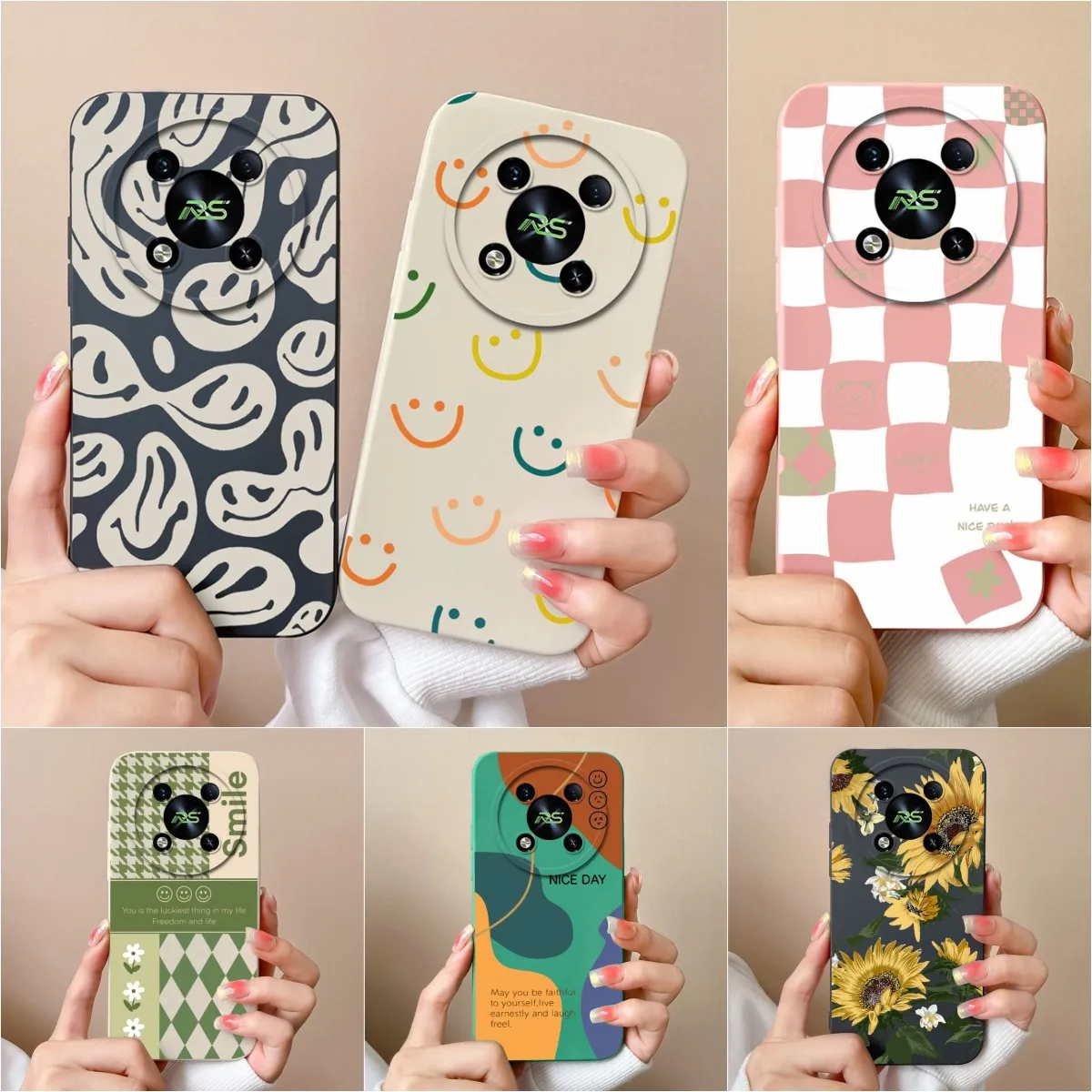 Fashion Design Case For Itel RS4 4G RS 4 Bumper Matte Soft Liquid Silicone Super Shockproof Check Pattern Back Cover Funda Shell