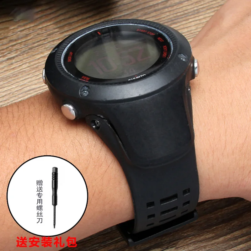 For SUUNTO Ambit 1 2 2R 2S Run/3 PEAK Series Rubber Watchband Men's watch Accessories+Screwdriver Outdoor sports silicone strap