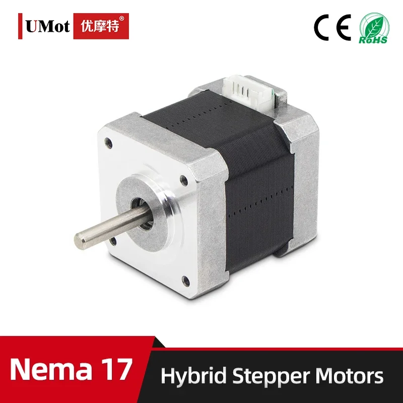 

2 Phase Height 40mm Nema 17 Micro Hybrid Stepper Motors With 2.8V 1.68A Lowest Price