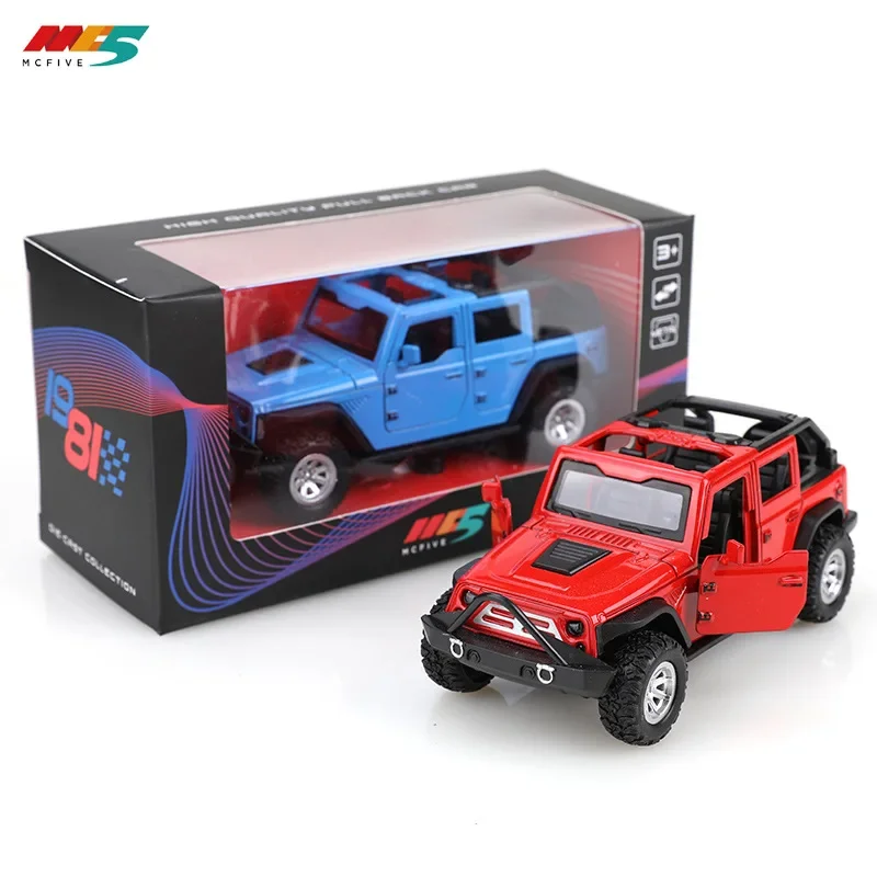 1:36 Giocattoli pull-back per bambini Ornamento giocattolo per auto modello a doppia porta in lega fuoristrada