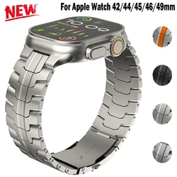 Metal Strap For Apple Watch 10 46mm Strap Stainless Steel Bracelet For Iwatch 10 9 8 7 Ultra 49mm 42/44/45mm Business Wristband