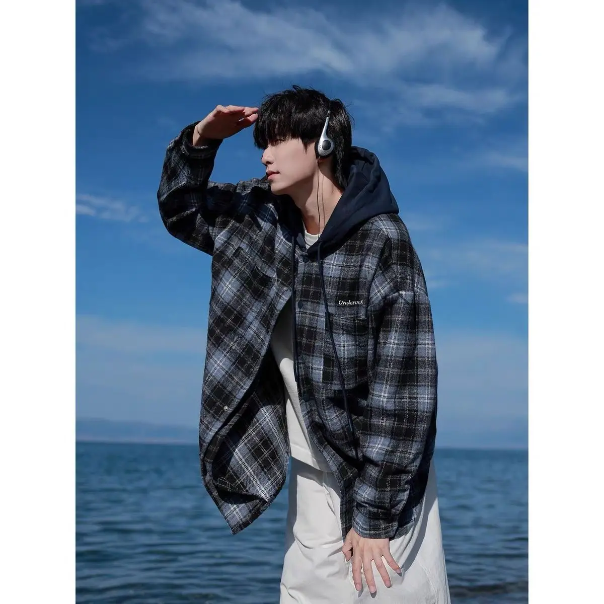 

Свободная мужская куртка Jaet 2024, весенне-осенняя уличная модная корейская версия Harajuku, повседневное пальто-стойка без железа, модное