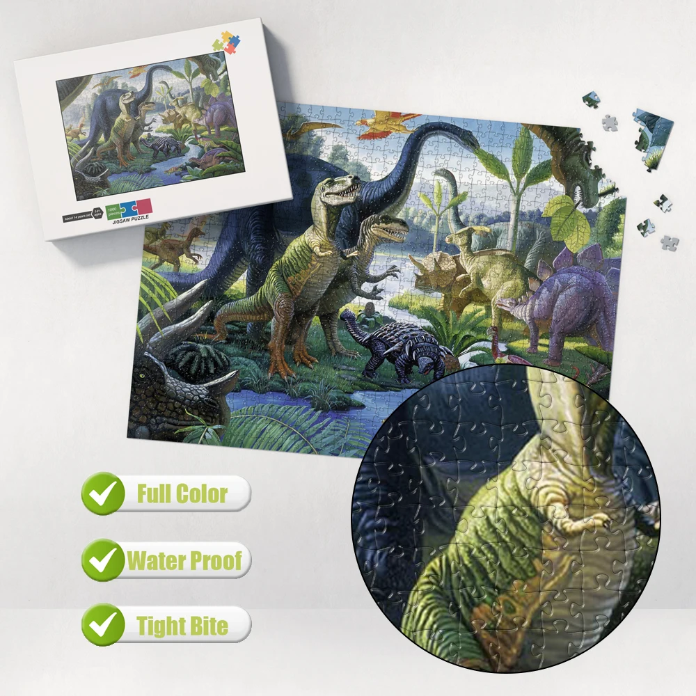 لعبة ألغاز الديناصور الجوراسي الكرتونية للأطفال ألعاب الطاولة بازل قطع ألعاب تعليم مونتيسوري للأطفال أفضل هدية
