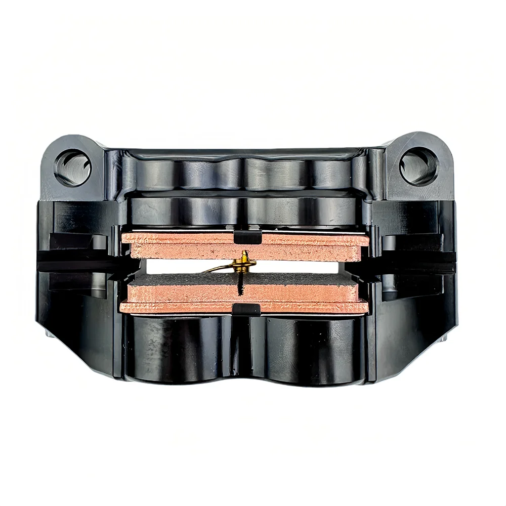 4 Piston Radial Monoblock Brake Caliper M4/M50 Style - Racing Track Version Universal Fit Left Right, Black, with M10x1.25 - Image 4