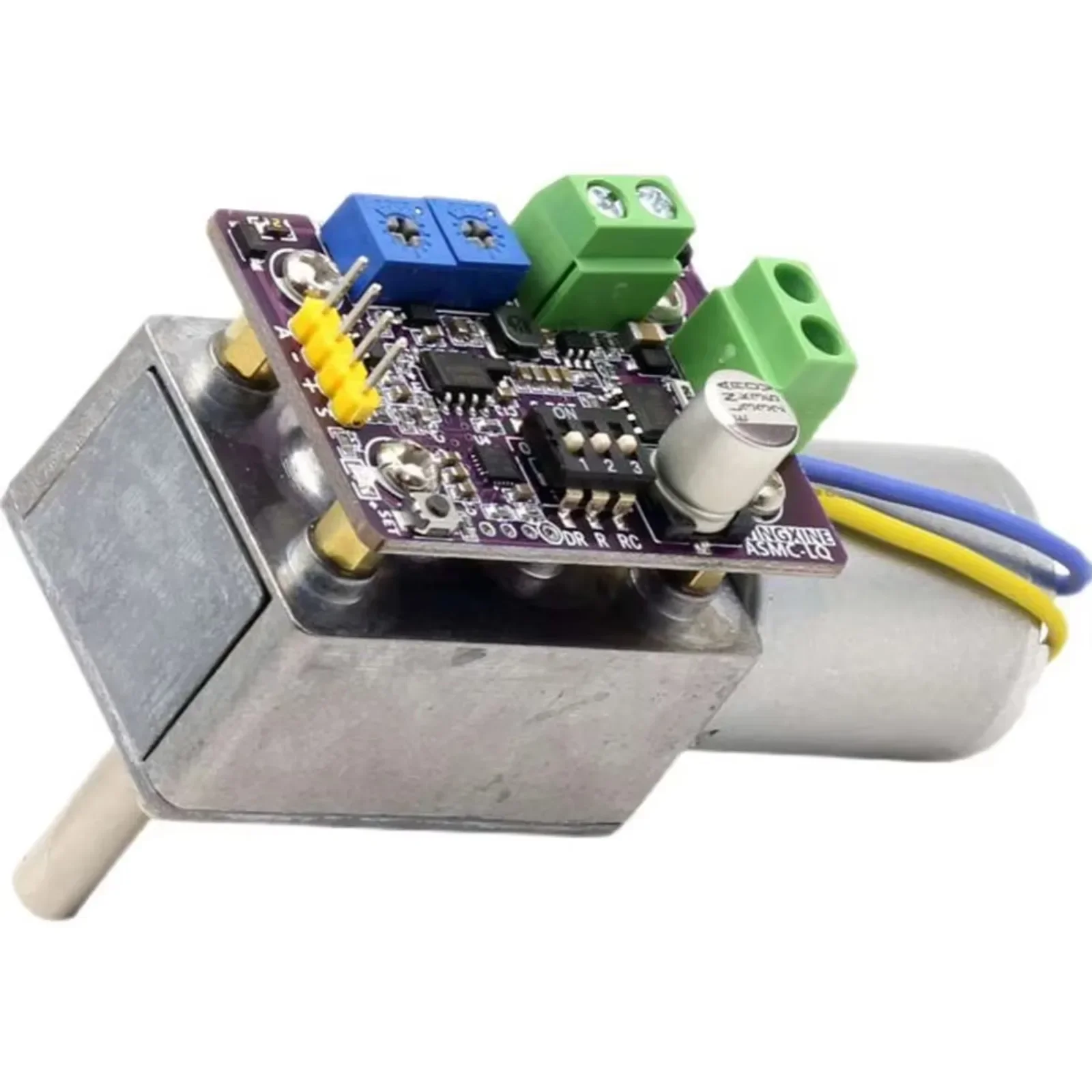 Servo digital ASMC-LQB de alto torque de 60 kg com 360 °   Codificador magnético e engrenagem sem-fim com travamento automático para braço robótico/controle de válvula