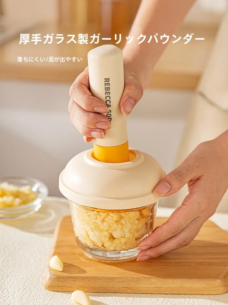 

Современная стеклянная чеснокодавка для домашнего использования, для приготовления тонкой чесночной пасты, для детского питания, чаша для измельчения, ступка и пестик, измельчитель чеснока