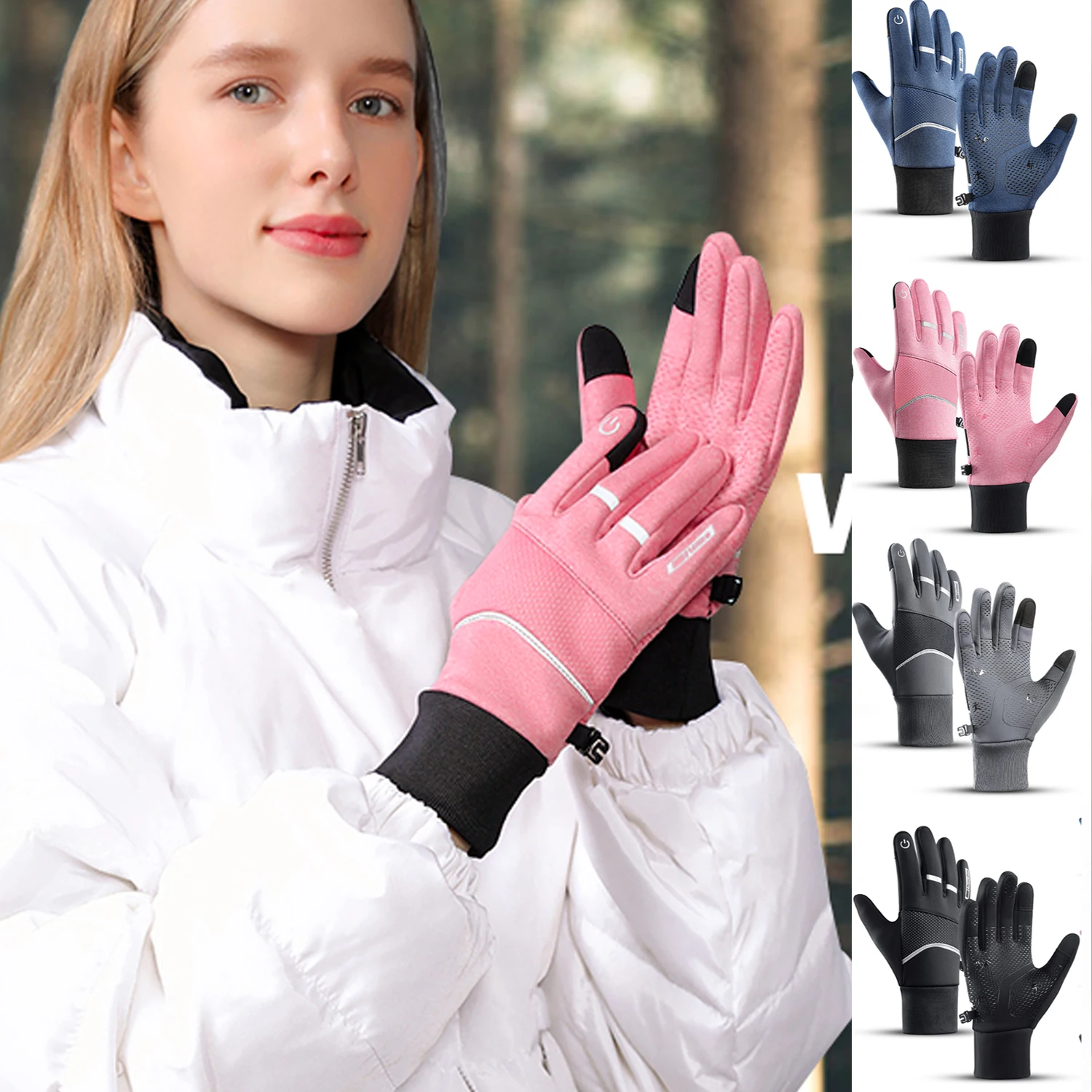 Winter Cycling Gloves for Men Women Warm Biking Glove for Riding Bicycle Gloves Waterproof Touchscreen Accessories