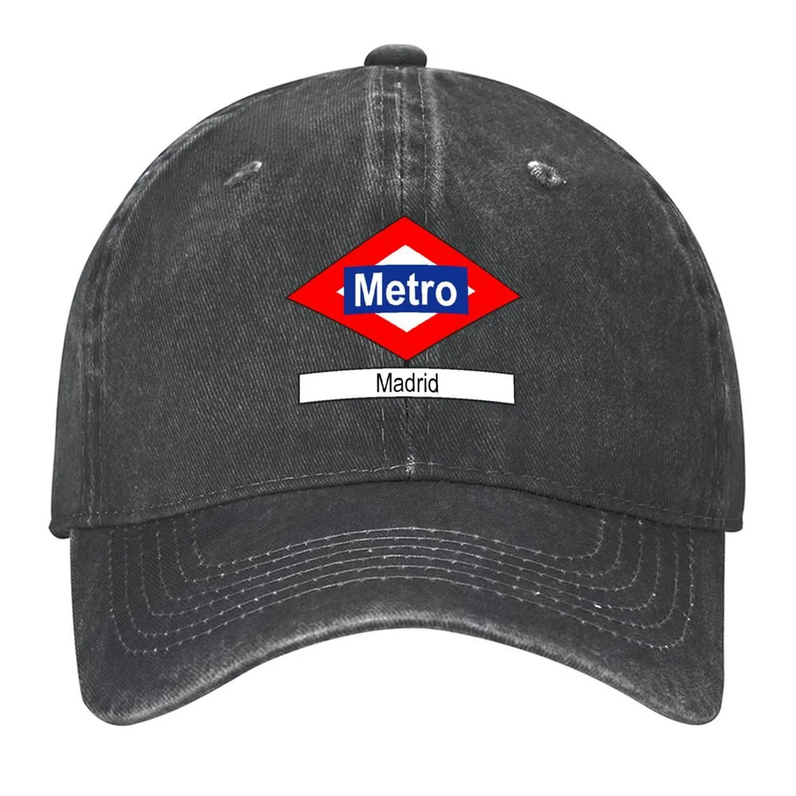 

Placa Metro Madrid Baseball Cap Wild Ball Hat Sunscreen Hood Luxury Cap Caps Male Women's