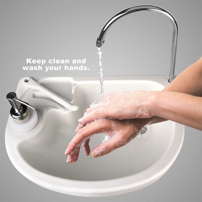 Outdoor BathRoom Sink And Faucet Complete Sets For RV ,Camping, Boat ,Sail ,Home Garden,Hospital CDC