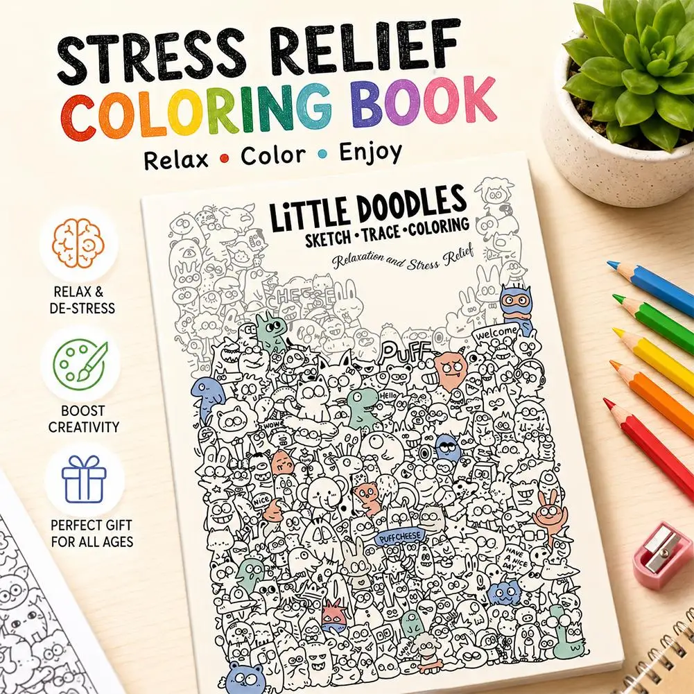 1 PCS Decompression Graffiti Book Containing Exquisite Graffiti Patterns for You to Trace and Color Aiming to Provide Creativity