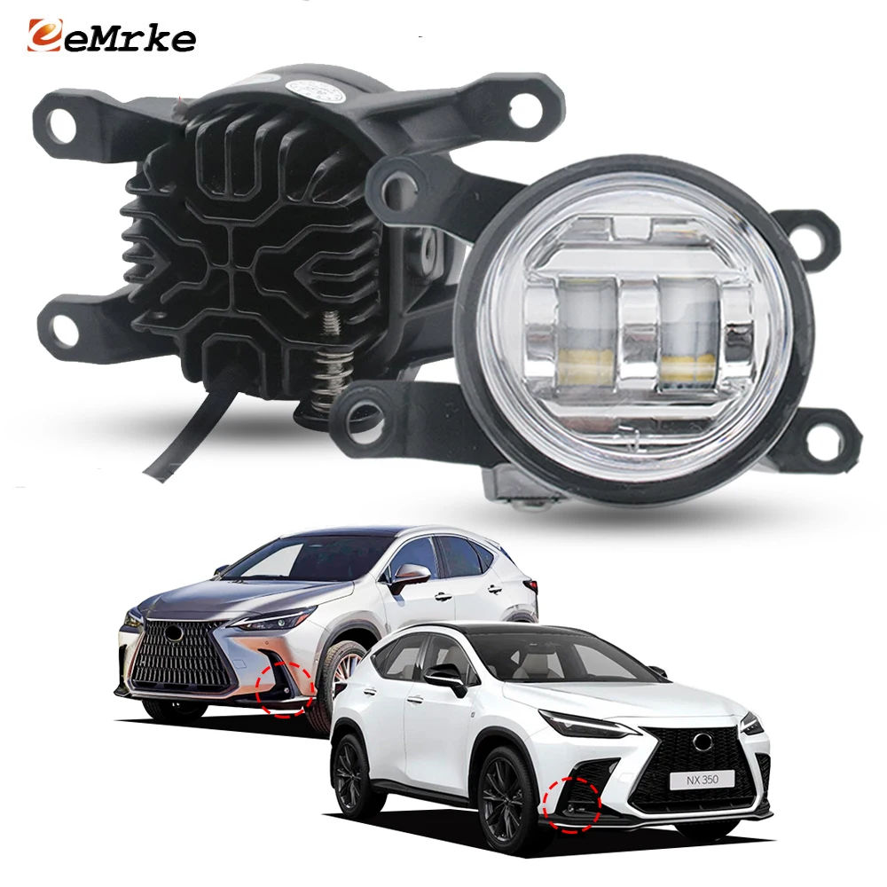 

Белый/желтый светодиодный противотуманный фонарь DRL для Lexus NX AZ20 NX250 NX350 NX350h NX450h + 2021 2022 2023, объектив IP68, водонепроницаемый Plug and Play