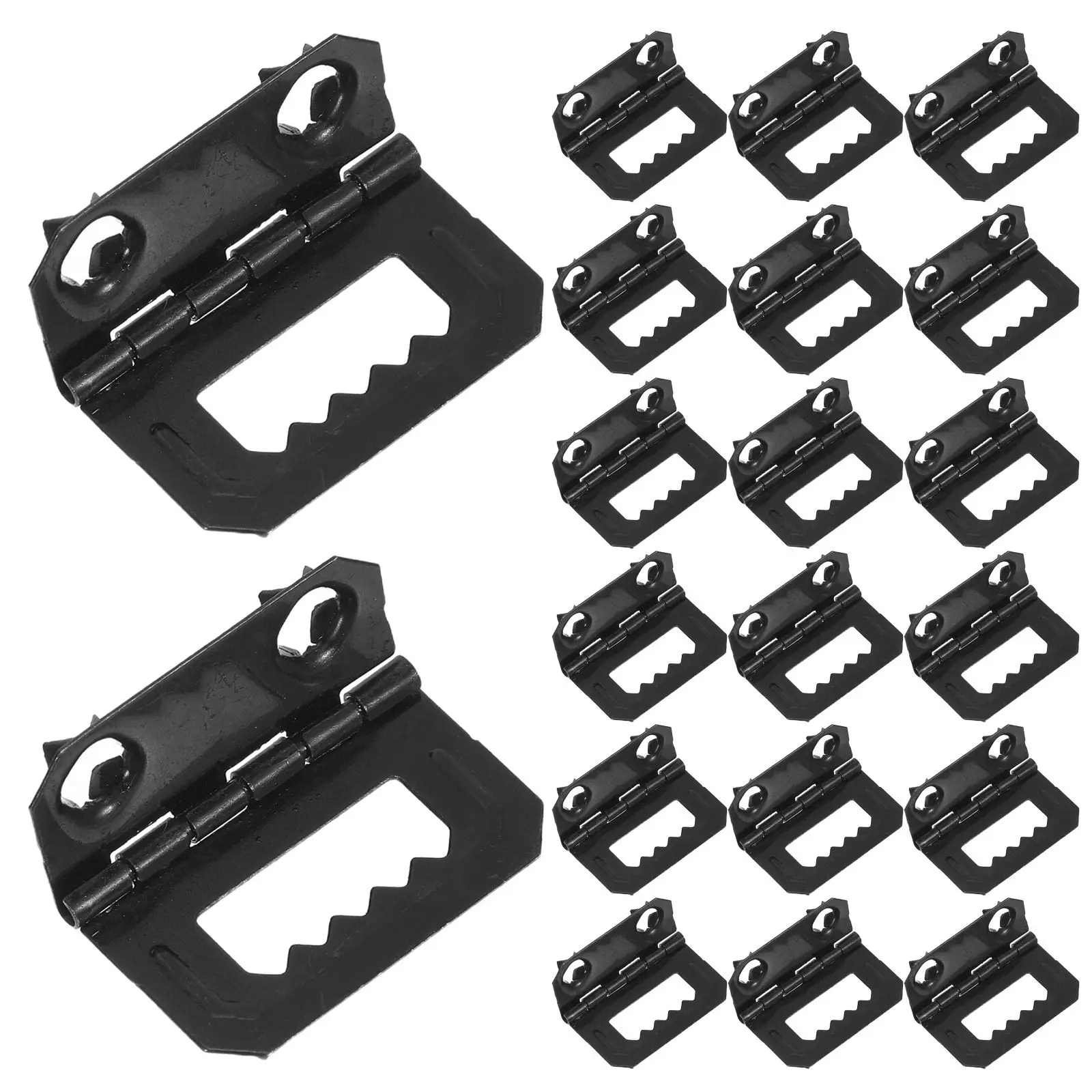 200pcs Black Metal Sawtooth Picture Hangers – Heavy-Duty Folding Frame Hardware for Photos, Paintings & Artwork