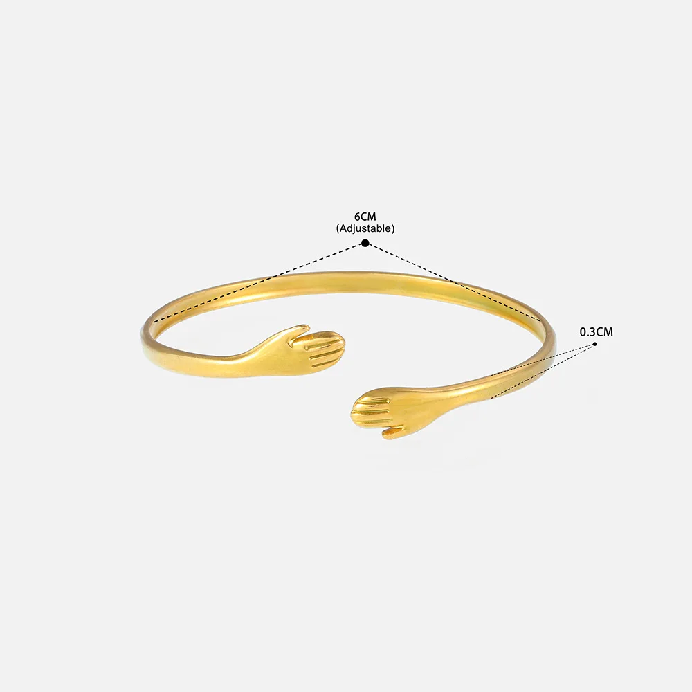 LENNIK سوار عنصر احتضان يدوي صغير بسيط وعصري، ملمس راقي للارتداء اليومي، سوار نسائي مزخرف