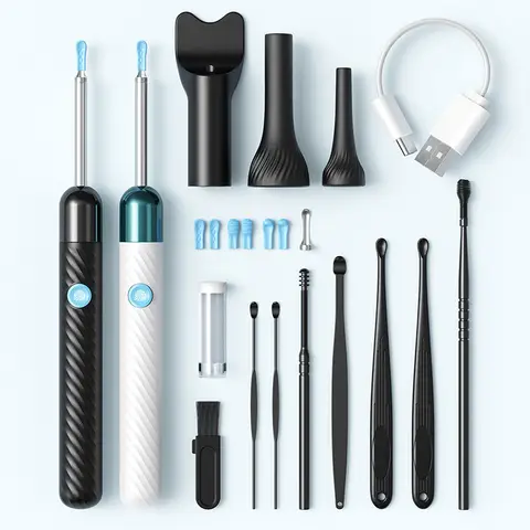 Wireless Ear Wax Removal With Camera Rechargeable Ear Cleaner HD Check Camera with Ear Spoon Set Canal Clean