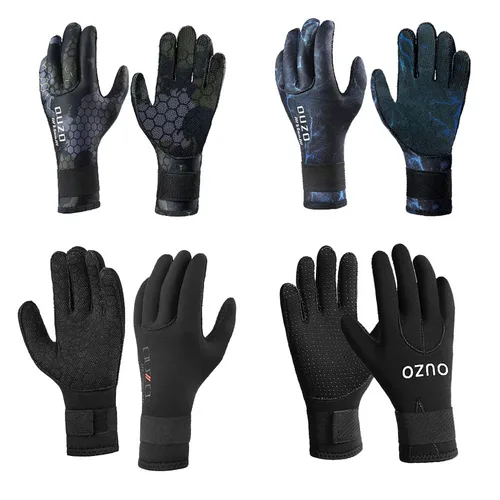 Imagen 2 del producto Guantes de buceo de neopreno de 3mm, guantes antideslizantes de camuflaje para buceo, guantes de surf para pesca submarina, natación, Rafting, kayak